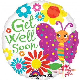 Get well Soon Butterfly Foil Balloon