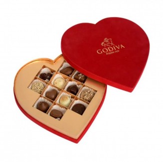 Godiva Chocolate Velvet Heart Box for Valentine's Day