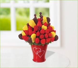 Hearts And Berries with Dipped Hearts