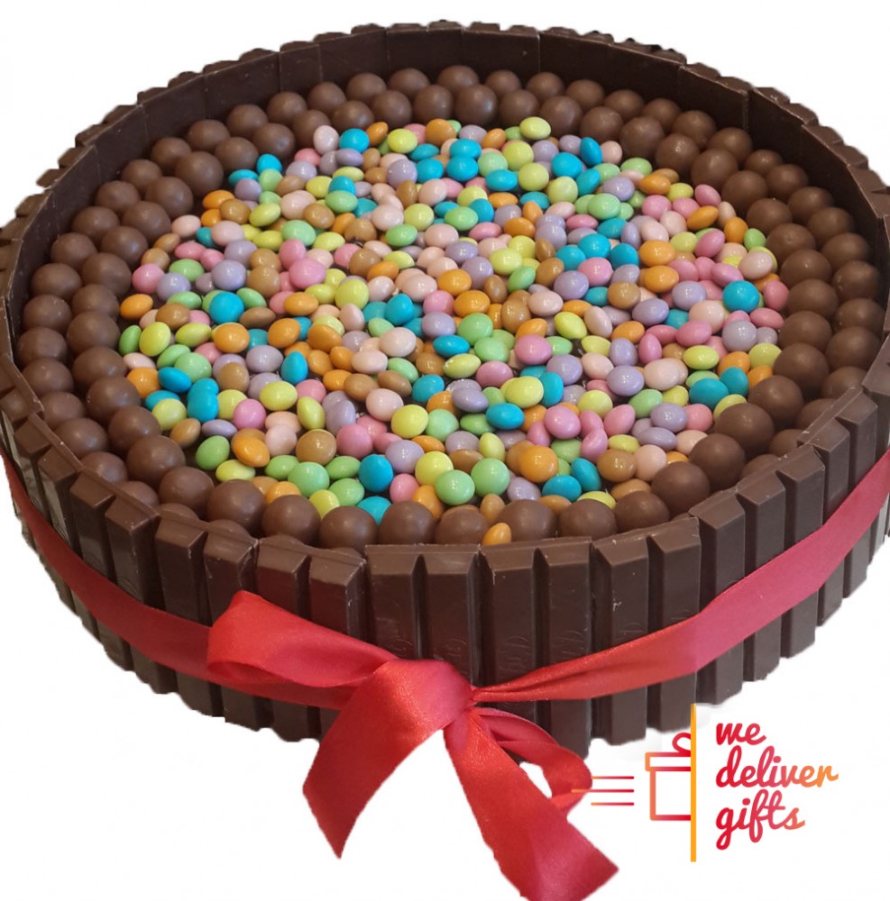 Kitkat Maltesers Smarties Cake We Deliver Gifts Qatar