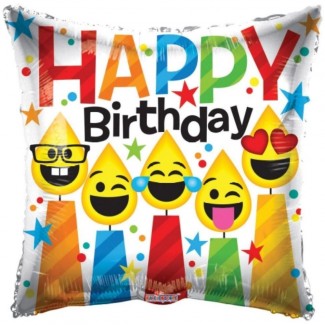 Candles Emoji Birthday Balloon