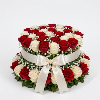 Modern small roses arrangement