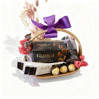 Dark chocolate basket