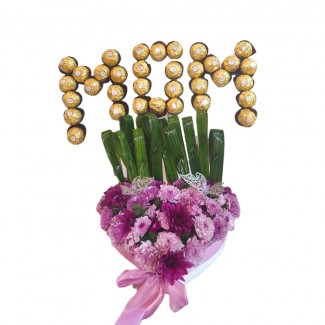 Mom chocolate and roses