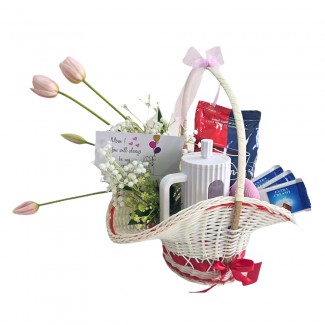 Coffee french press gift basket