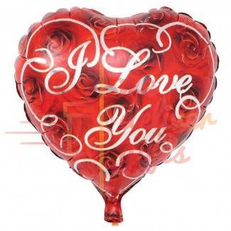 Heart Red Roses Balloon