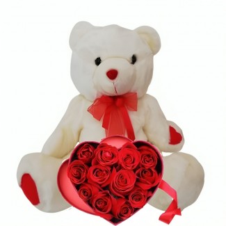 You re my Lovely Bear with Heart Roses