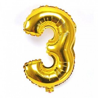 Letter three balloon