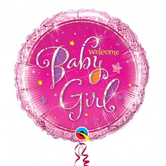 Welcome baby Girl Helium Balloon