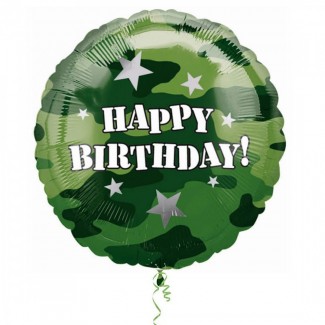Army Theme Happy Birthday Balloon