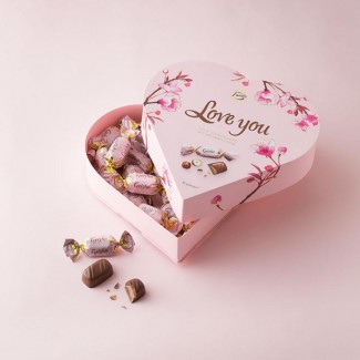 Fazer Pink Heart Chocolate Box