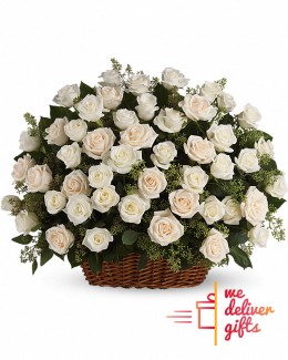 Bountiful Rose Basket Flowers