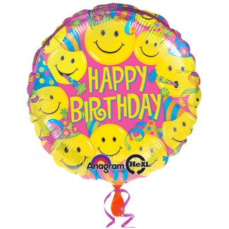 Happy Birthday Smile Face Balloon