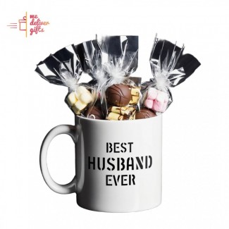 Best husband mug with chocolates