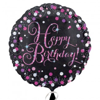 Pink Celebration Prismatic Foil Balloon