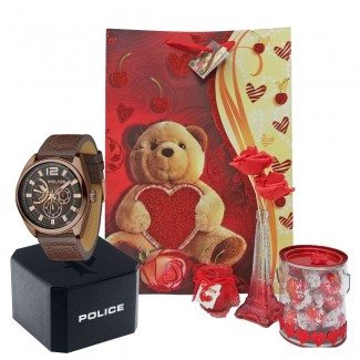 Valentine Velocity Analog Brown Men Watch Package