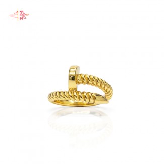 Cartier Inspired Gold Ring
