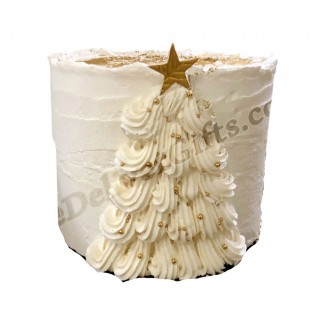 White Tree Christmas Cake