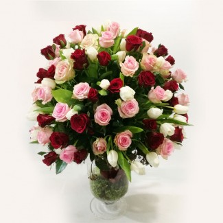 Tulips And Roses Bouquet