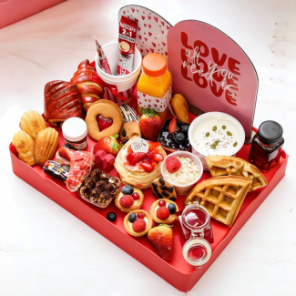 Luxury valentine Breakfast Tray