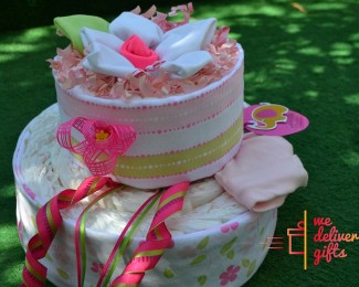 Flower diaper cake 2 ranges