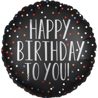 Happy Birthday to you satin dots Balloon