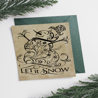 let it snow postcard