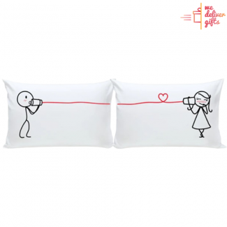 Love Message on Two Pillows