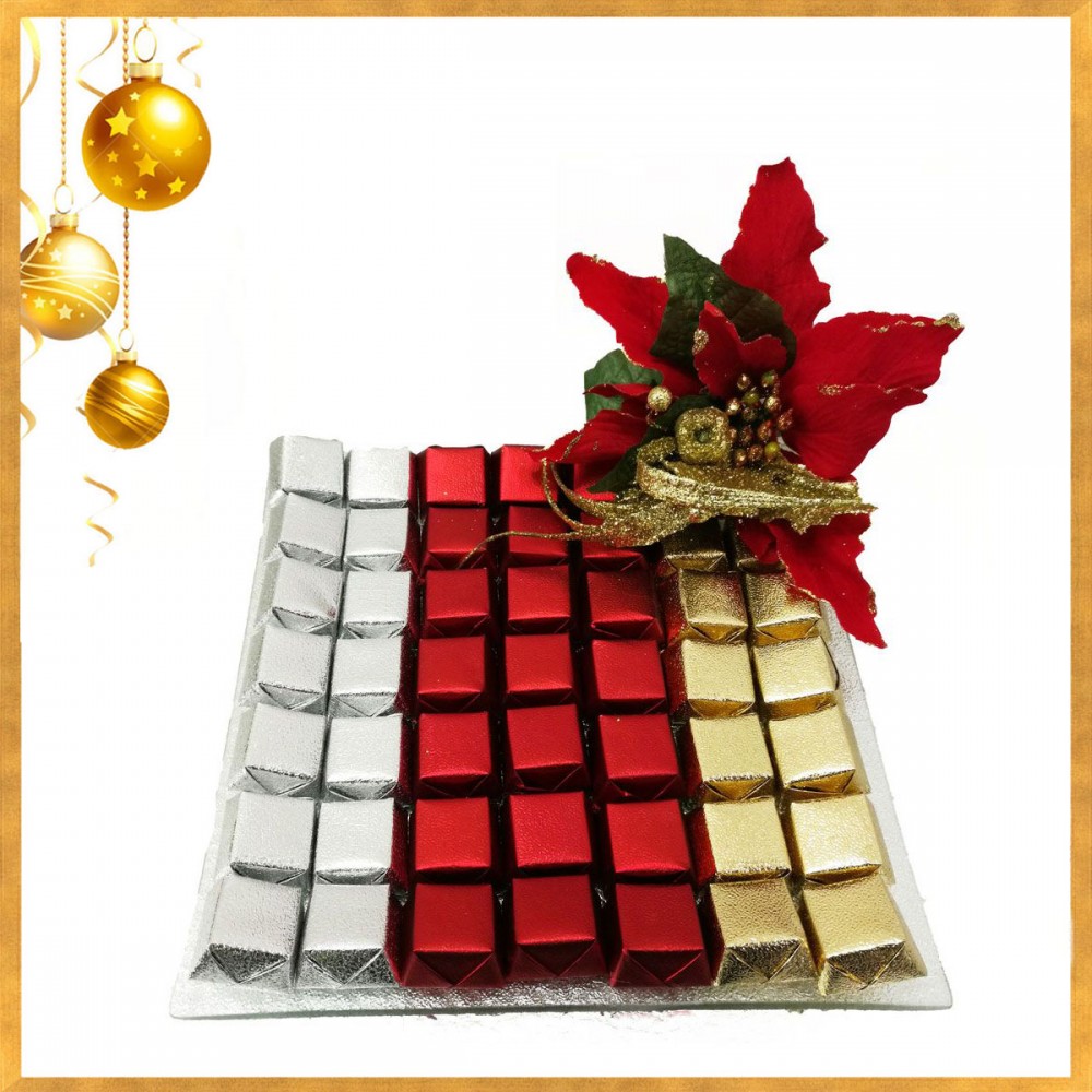 Christmas Chocolate In Classy Fine Plate Wedeliverts