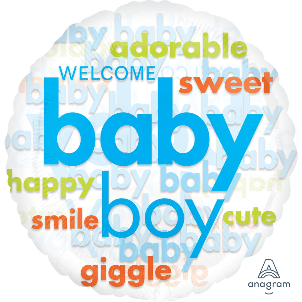 Baby Boy Word Cloud Balloon WeDeliverGifts