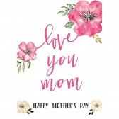 Love You Mom Postal Card